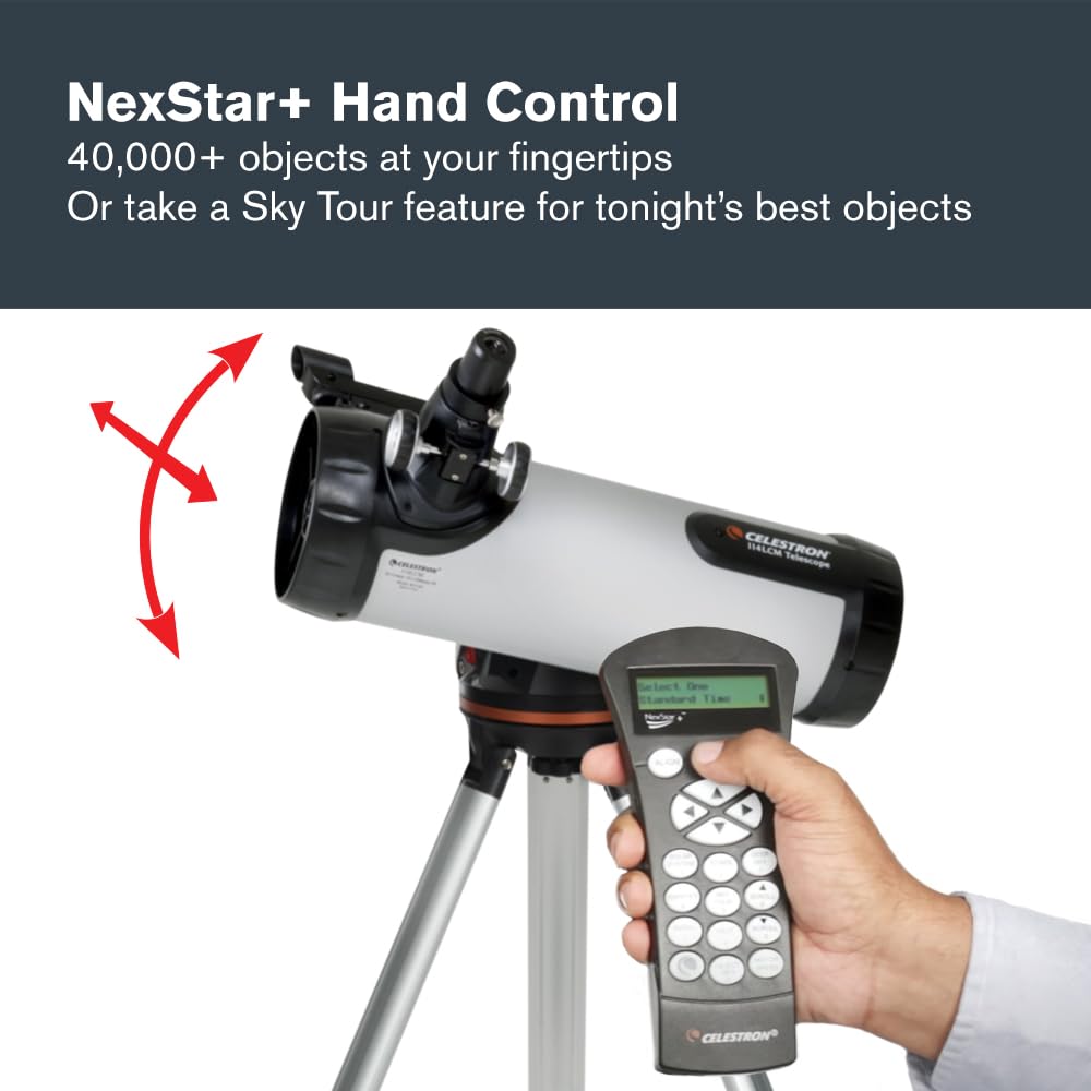 Celestron 31150 LCM 114 Telescopio riflettore newtoniano computerizzato, Argento