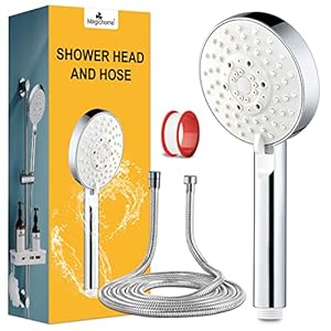 Shower Head and Hose 2M, Magichome High Pressure Shower Head with 5 Spray Modes, Turbocharged Design Powerful Shower…