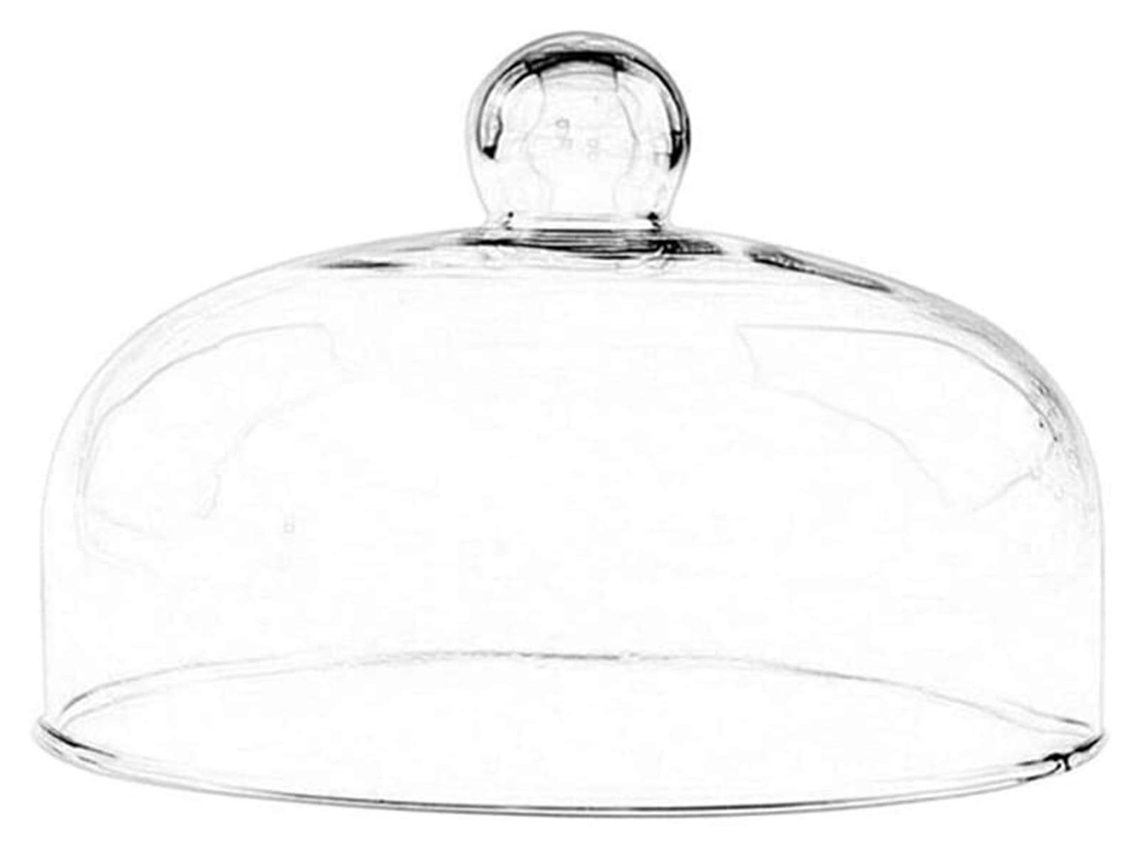 Cúpula de Vidrio para Aperitivos, Pasteles, Salas de Estar, cocinas, Fiestas, Frutas, Comida, barbacoas (tamaño: 22,5 x 22,5 x 10 cm) (26 x 26 x 10 cm)