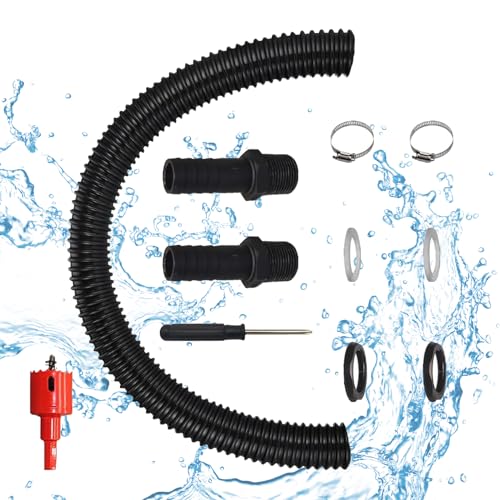 CHENYU Juego de Conectores para Barril de Lluvia Reutilizable Incluyendo 50cm Manguera 2 Pasamuros Deposito Agua con Accesorios de Montaje Kit de Conector Manguera para Deposito Agua Lluvia CHENYU Juego de Conectores para Barril de Lluvia Reutilizable Incluyendo 50cm Manguera 2 Pasamuros Deposito Agua con Accesorios de Montaje Kit de Conector Manguera para Deposito Agua Lluvia