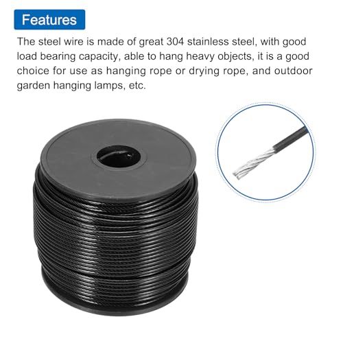 Cable de acero inoxidable antióxido con vinilo protector para colgar cargas 3