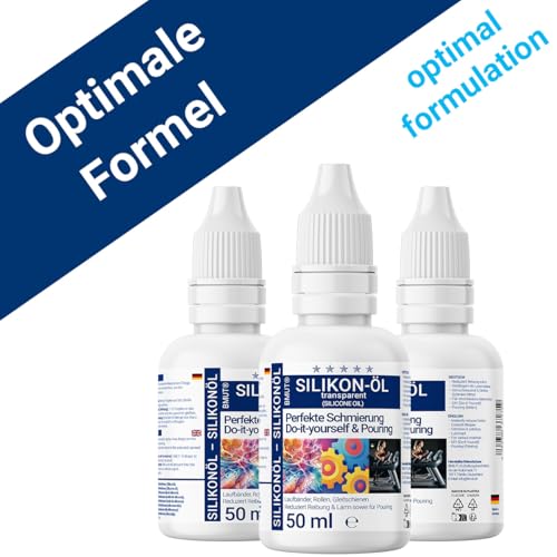 50ml Silikonöl – 100% rein für Acryl Pouring & Laufbandpflege – transparentes Silikonöl für Fluid Art, Epoxidharz, DIY & Fitnessgeräte, Metall, Kunststoff – mit Dosierspitze