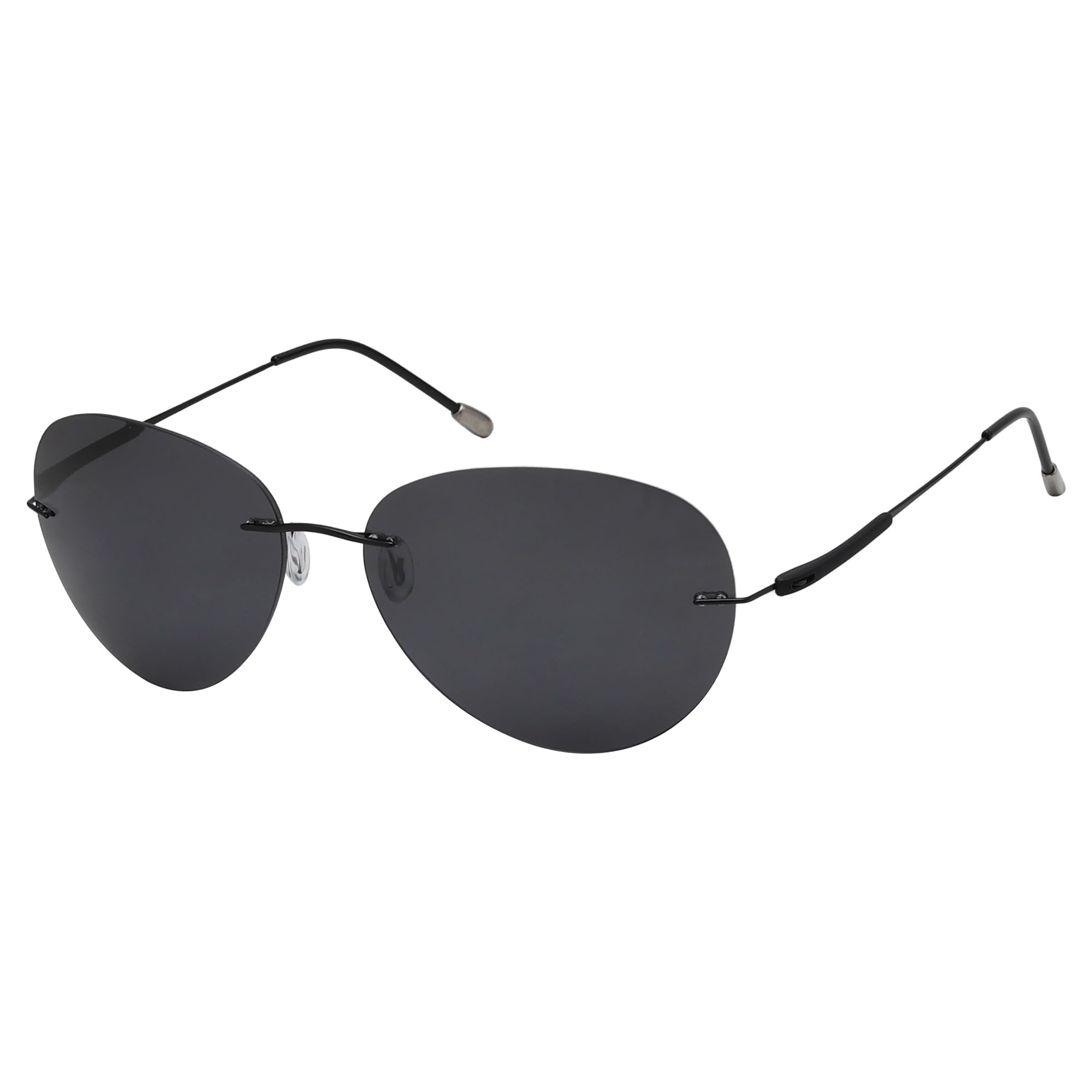 Eyekepper Pilot Rimless Titanium Polarized Sunglasses for Men and Women