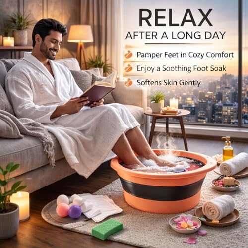 Spa de pies plegable con set de regalo y accesorios miniatura 4