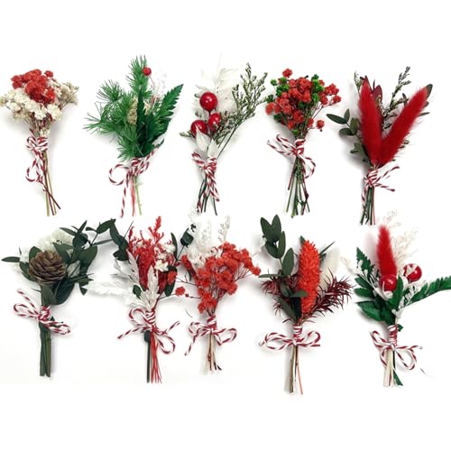 10 Piezas Mini Ramo de Flores Secas Decorativas miniatura 1