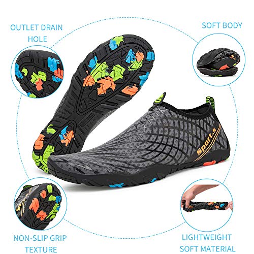 Image of Water Shoes Mens Womens Beach Swim Shoes Quick-Dry Aqua Socks Pool Shoes for Surf Yoga Water Aerobics