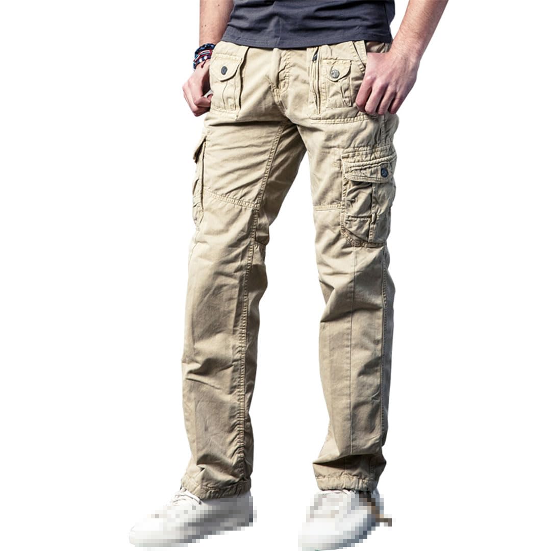 Vogrtcc Pantalones Cargo Multibolsillos para Hombre Pantalones Largos Sueltos Militares