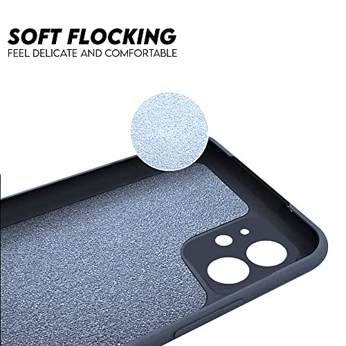 Image of Back Case Cover for iPhone 12 Mini Back Cover Case Camera Protection Soft Liquid Silicone Protective Back Cover Designed for iPhone 12 Mini (Gray)