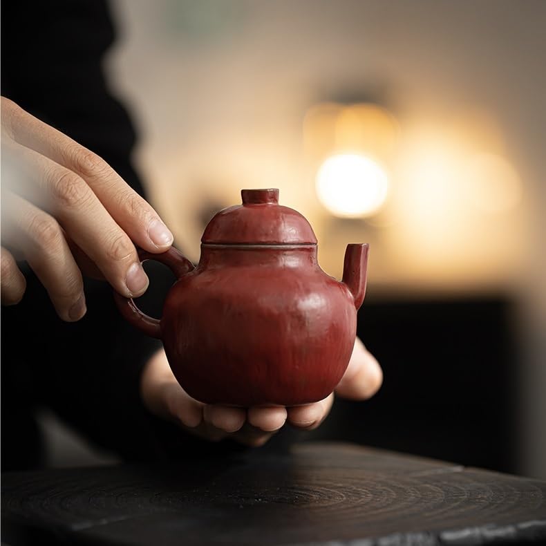 Teiera, Set da tè da Viaggio, teiera, teiera in Ceramica, teiera Cinese retrò per Uso Domestico, Piccola teiera Singola, teiera, Set da tè Kung Fu, teiera