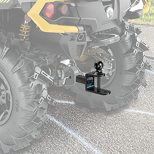 Image of Nilight ATV UTV Trailer Hitch 3-in-1 Fits 1-1 /4 inch Receiver with 2 inch Ball | Rated 2000 LBS Multi Towing Ball MountWinch Strap Loop Rated 5000 LBS