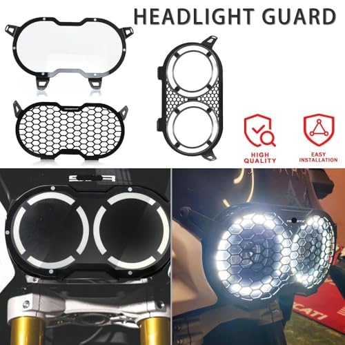 Grille phare moto pour Desert-X 2022-2023 cache calandre - 2