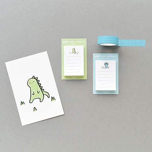 Miniatura 5 de Monolike Buddy Ver.2 Sticky-it - Juego de bloc de notas autoadhesivo, 50 hojas