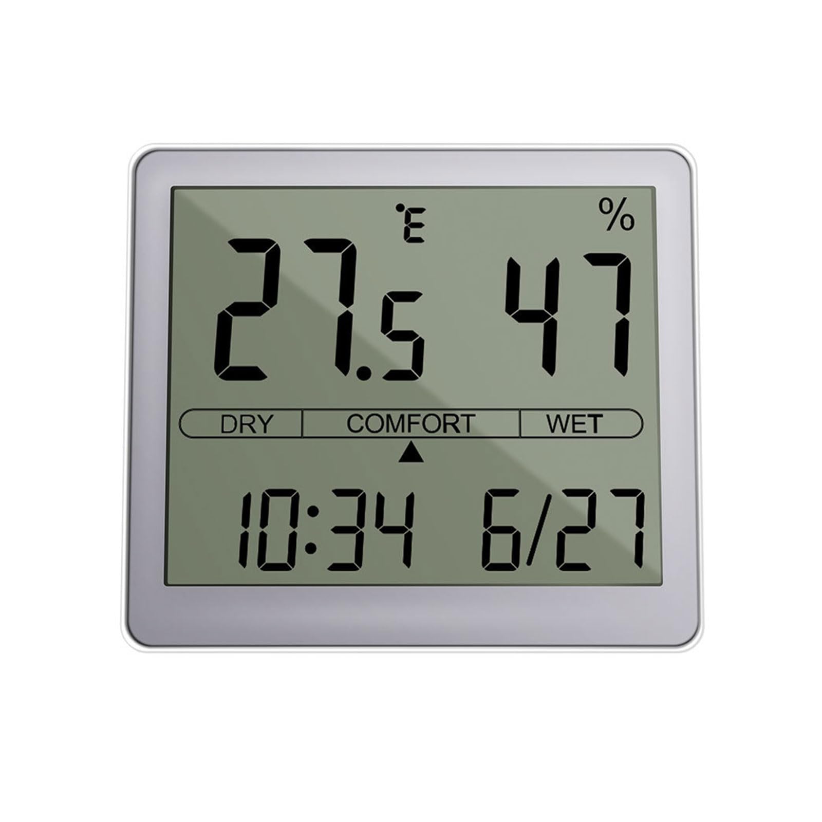 Indoor Thermometer Room Temperature Home Hygrometer Gauge Accurate with Clock Calendar