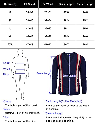 Men's Casual V Neck Long Sleeve Cardigans Knitted Sweater With Buttons M Nude #TOP6