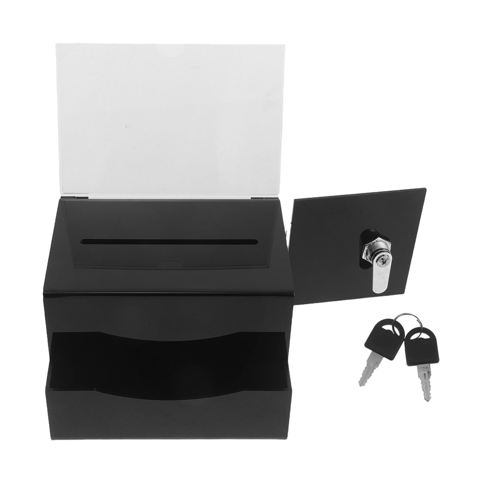 Boîte de collecte d'argent verrouillable avec fente pour billets et monnaie
