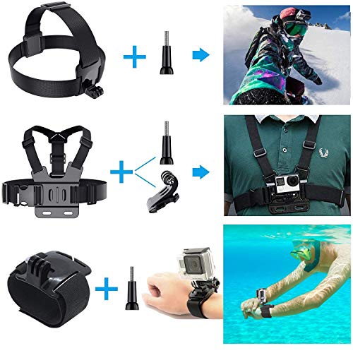 ADOFYS 61 in 1 Action Camera Accessories Kit Compatible for GoPro, Sony Action Cam, Nikon, Garmin, Ricoh Action Cam, SJCAM and All Other Action Cameras 2 51hsvgS8QlL