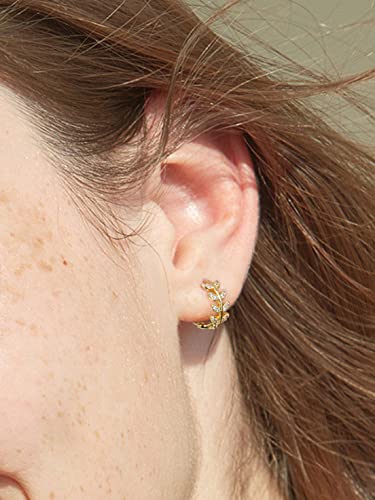 14K Gold Huggie Earrings for Women Silver Huggie Hoop Earrings Cubic Zirconia Huggie Earrings Stud Earrings Lightweight Dainty Hypoallergenic Earrings Jewelry Gifts4