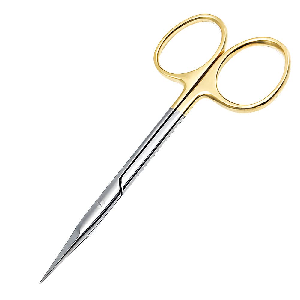 Iris Micro Dissecting Scissors 4.5" Lab Sharp Scissors Gum Scissors, Stainless Steel, Straight
