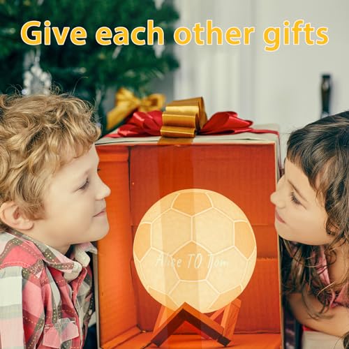 Lámpara de noche balón de fútbol para niños con control remoto miniatura 6