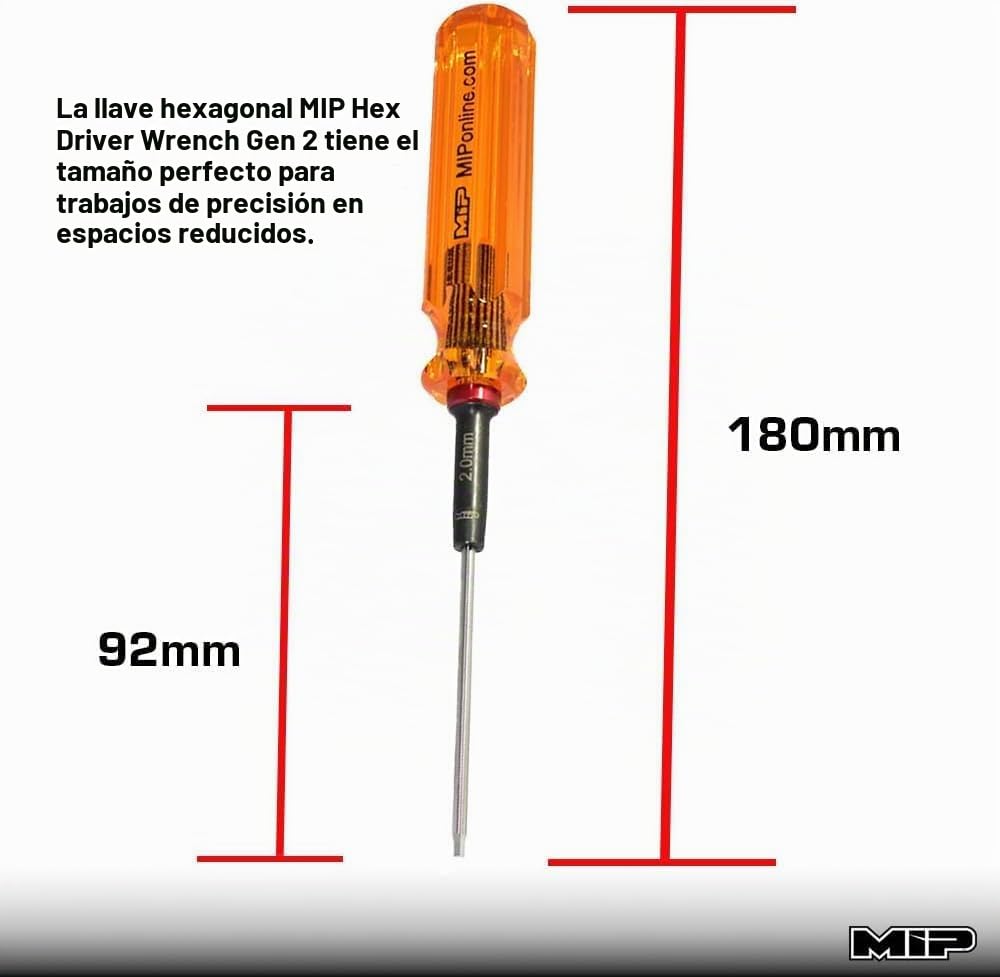 MIP 9602 - 3 destornilladores hexagonales para RC (1,5, 2,0 y 2,5 mm), llaves Allen hexagonales de precisión para coches RC, drones, barcos y helicópteros, reparación RC, fabricados en EE. UU.