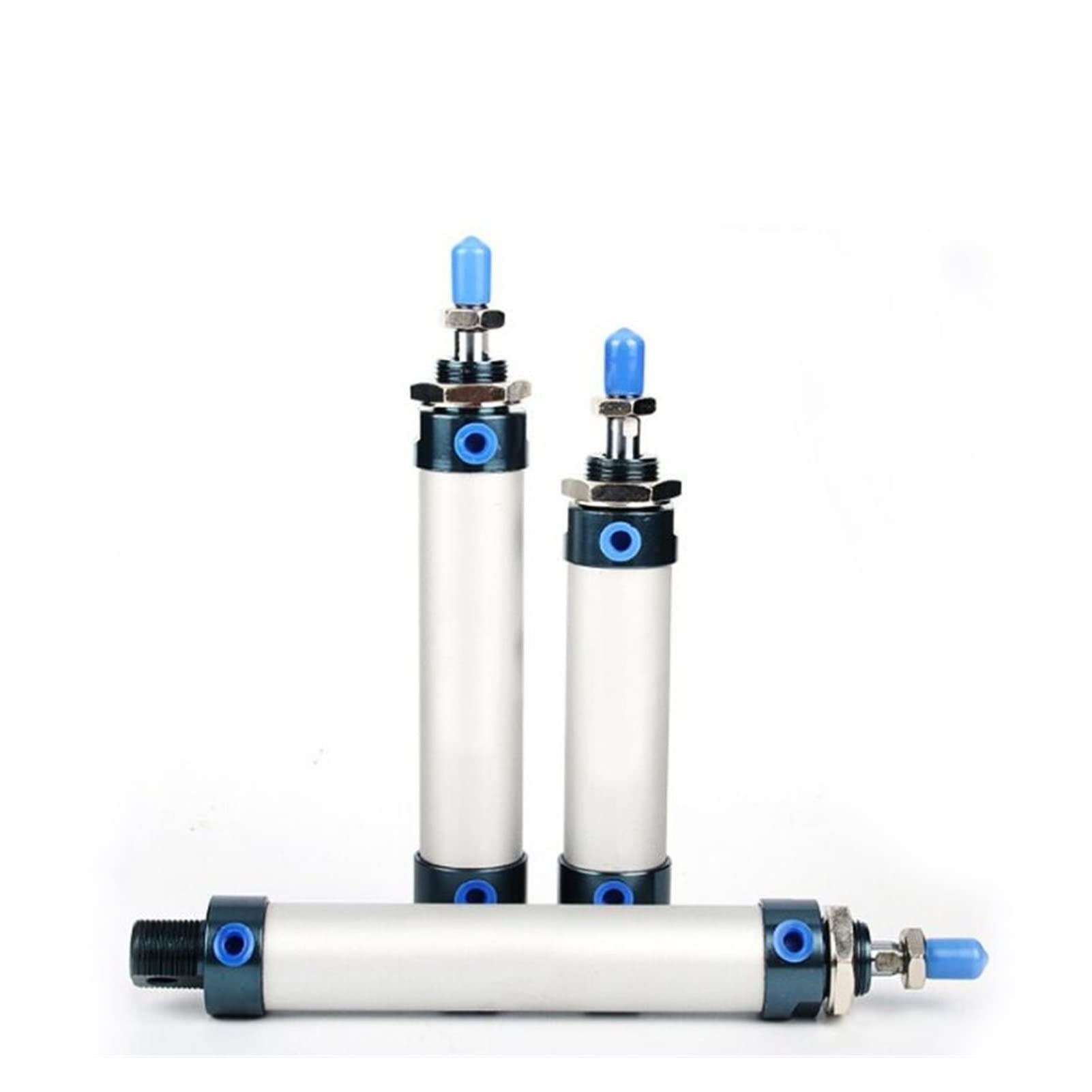 Mthckxjbsuz 300Mm Stroke Pneumatic Cylinder, Mini Pneumatic Cylinder 16/20/25/32Mm Bore 25- Double Acting Aluminum Alloy Air(,16Mm Bore)