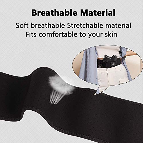 Aomago GH02 Belly Band Holsters For Men Women With Extra Mag Pouch - Small Adjustable Waistband, Gun Holster Fits Glock thumb #1