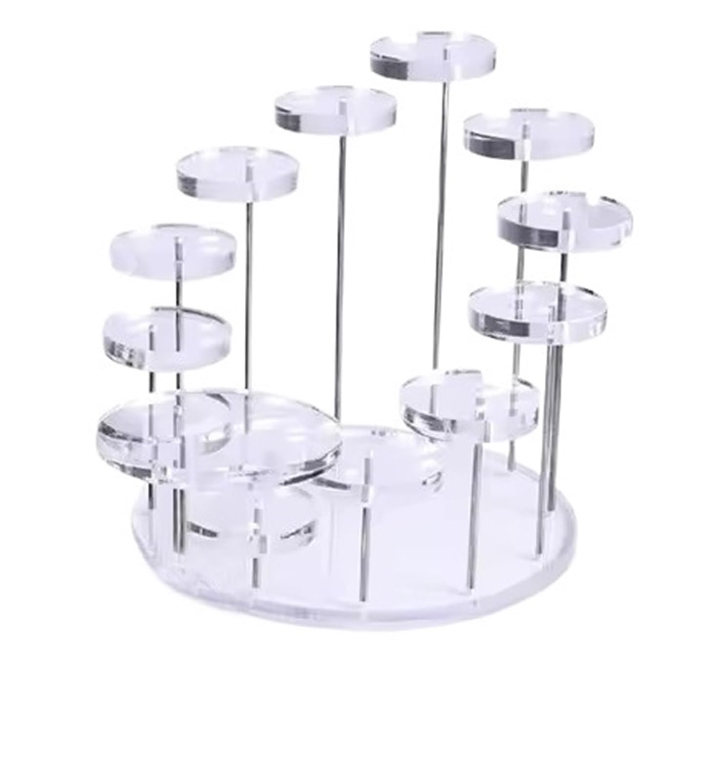 QuxetlRyz Perfume Organiser Display Risers 3/5/12 Layers Fashion Temperament/Black Sense of Perfume Display Stand Jewelry Storage Rack Cake Dessert(Clear 12 layers)