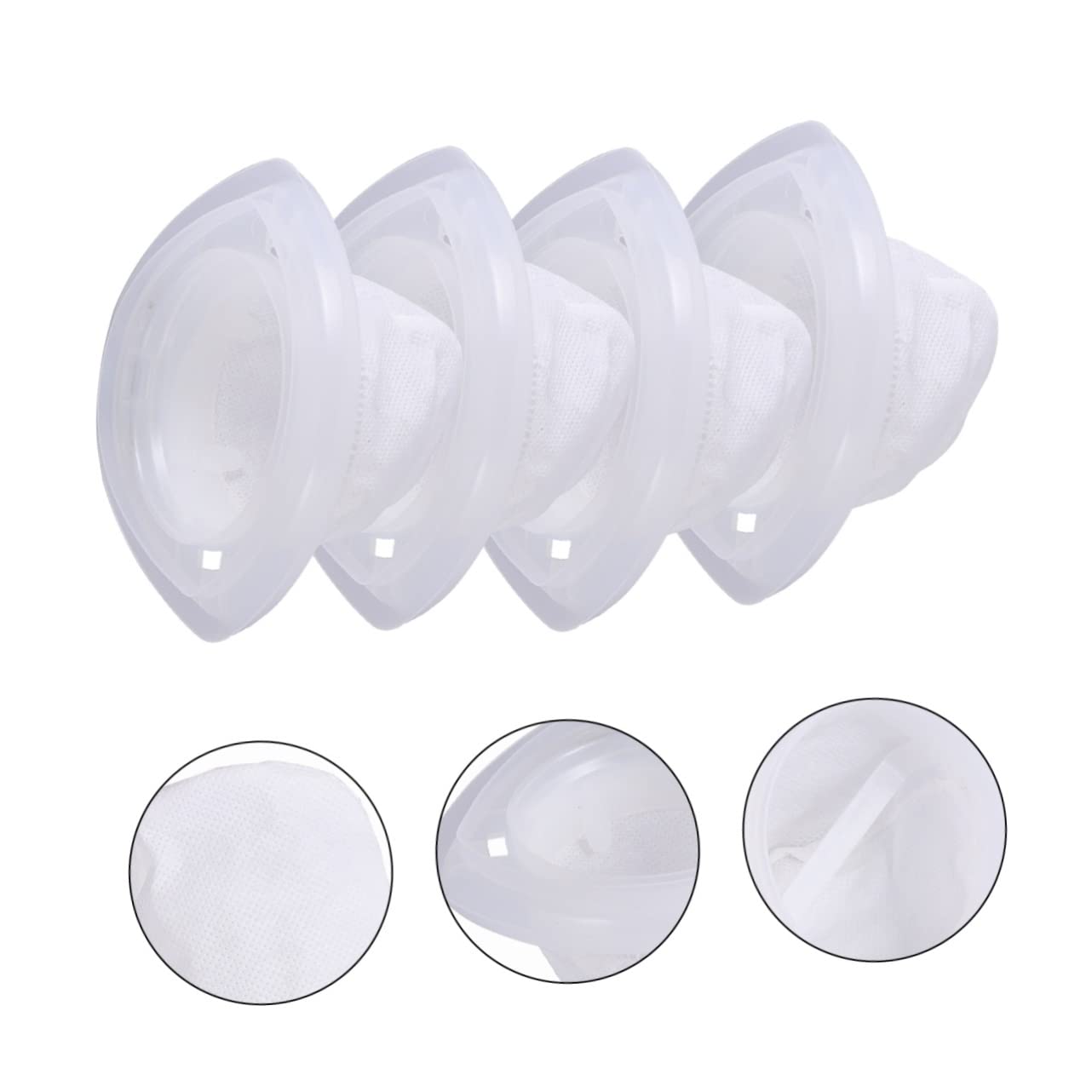 HOLIDYOYO 4pcs Filter Vacuum Cleaner Handheld Hand-held Vacuum Cordless Handheld Vacuum Hand Vacuum Accessories Vacuum Attachment Handheld Vacuums Hand Vacuum Replacement Parts Vaccume White