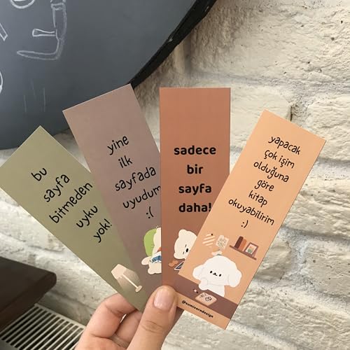Sevimli Kawaii Kitap Ayraçları, 4'lü Set