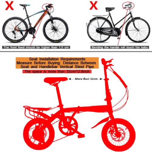 Yiyibyus Baby Bicycle Seat Front Mounted Child Bike Seat With Handrail Toddler Child Safety Baby Carrier Seat Bike Carrier For Adult Bike Attachment Easy To Install And Remove Interactive Us Stock #TOP1