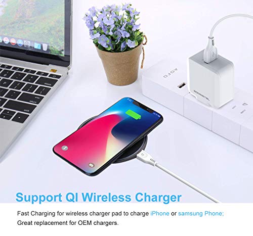 Image of Quick Charge 3.0 18W USB Wall Charger, SOMOSTEL Portable Travel Fast Charger Power Adapter Compatible with iPhone 11 /XR /X,8 /7 /6S /6 Plus,Samsung S10 Note 9,Moto,LG,Google Pixel,HTC,Kindle,iPad[2 Pack]