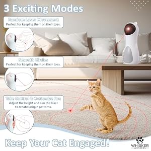 Automatic Cat Laser Toys, Rechargeable Motion Activated, Three Exciting Modes Interactive Cat Toys for Indoor Cats/Kittens/Dogs, Fitness and Fun for Your Pet Automatic Cat Laser Toys, Rechargeable Motion Activated, Three Exciting Modes Interactive Cat Toys for Indoor Cats/Kittens/Dogs, Fitness and Fun for Your Pet