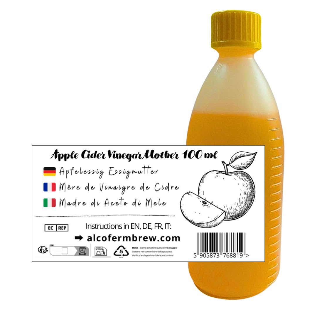 Essigmutter Für Apfelessig 100 ml, Natürliche Fermentationskultur, Für Hausgemachten Essig, Bis zu 50 L