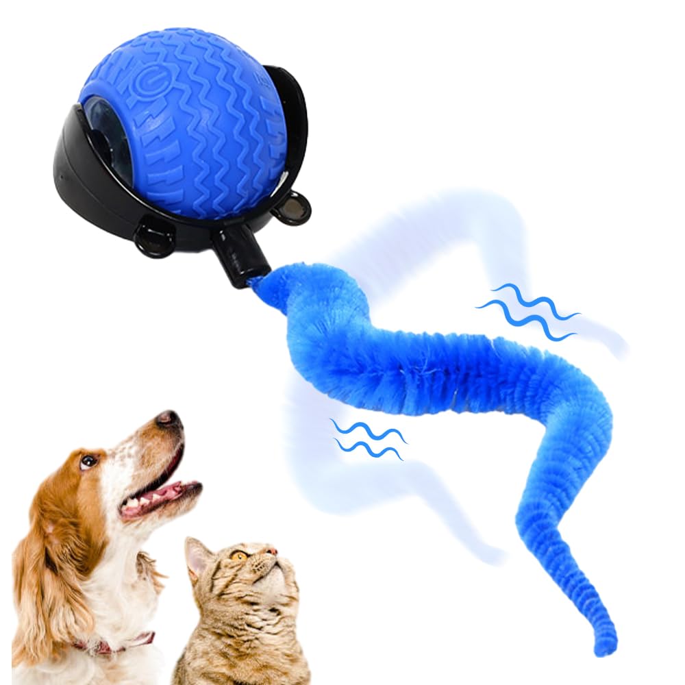 hoehew Interactive Cat Ball Toy, 2025 New Cats Ball Toys with Cord Imitation Mouse, Smart Self Rolling Pet Toys for Bored Indoor Adult Cats, Automatic