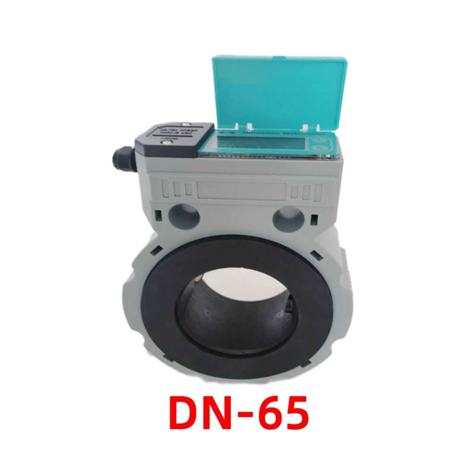 Medidor de flujo de agua ultrasónico Medidor de flujo de agua for riego agrícola digital Contador Sensor de flujo de agua líquido con pantalla LCD DN50 mm DN65 DN80 DN100 para líquidos(DN65)
