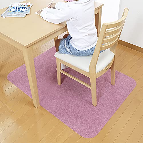 サンコー チェアマット ずれない ゲーミング デスクマット 床保護 おくだけ吸着 90×120cm ローズ 日本製 KL-09