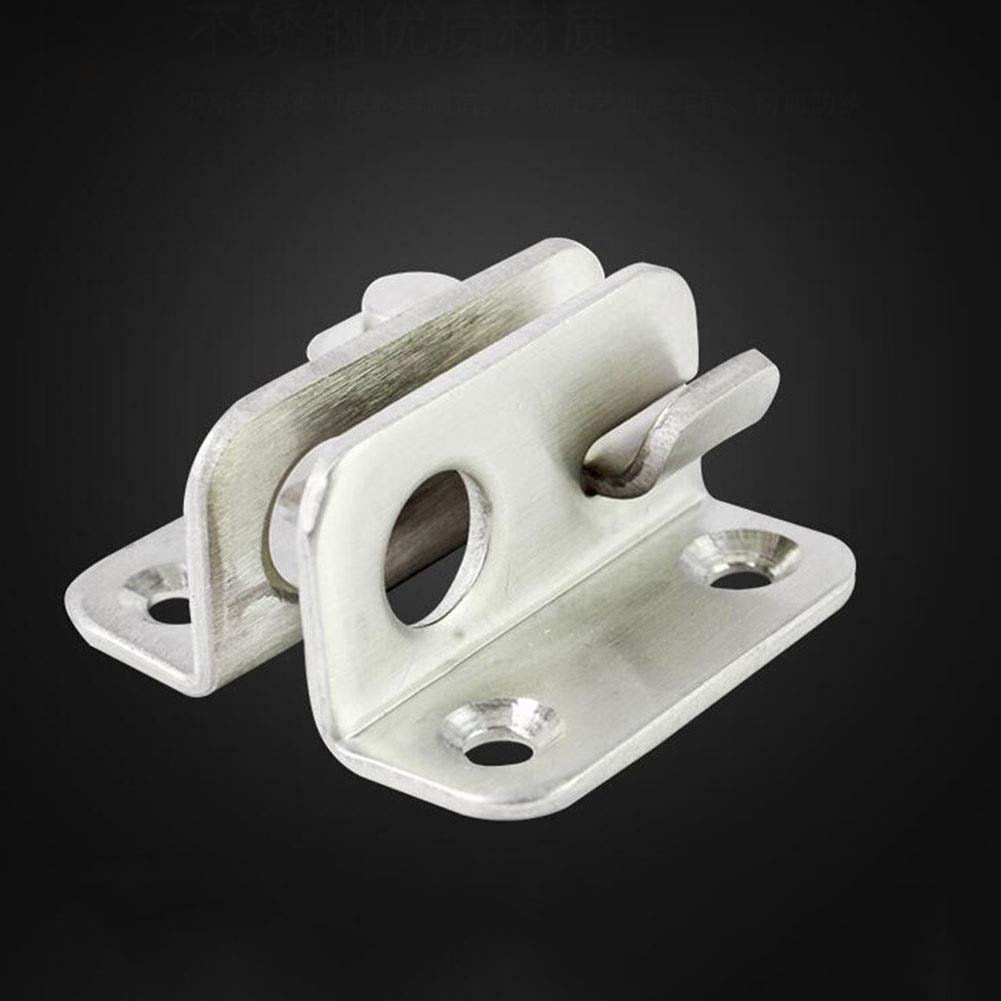 Loquet de Porte à pêne Coulissant, Cadenas antivol, Finition en Acier Inoxydable brossé, Ouverture Gauche/Droite/déverrouillage Gauche (déverrouillage Gauche)
