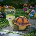 Riletese Solar Turtle Garden Outdoor Decor Statue, Resin Tortoise Figurine with LED Lights, Unique Mother's Day Birthday Gifts for Women Mom Grandma, Patio Yard Lawn Ornament