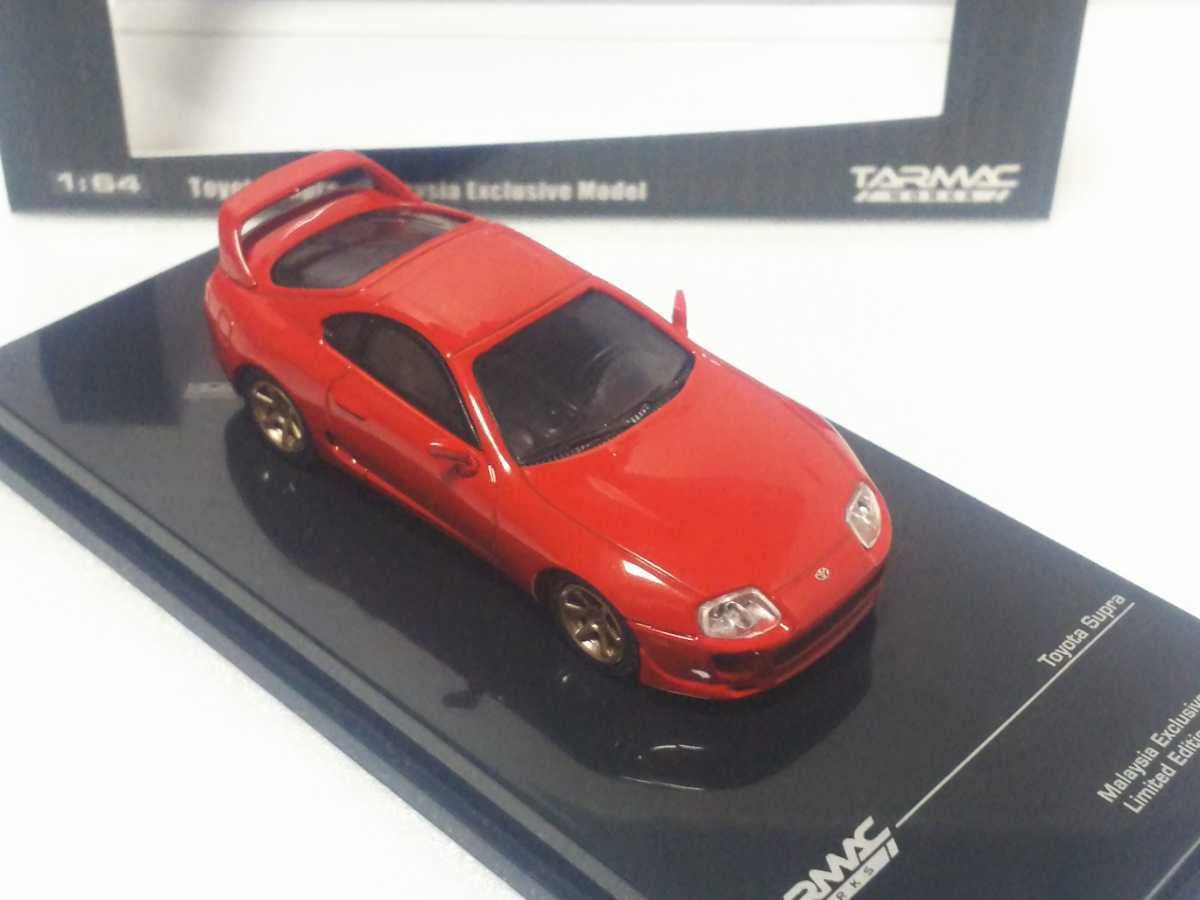 Amazon.co.jp: Tarmac 1/64 トヨタ スープラ A80 赤 レッド ミニカー