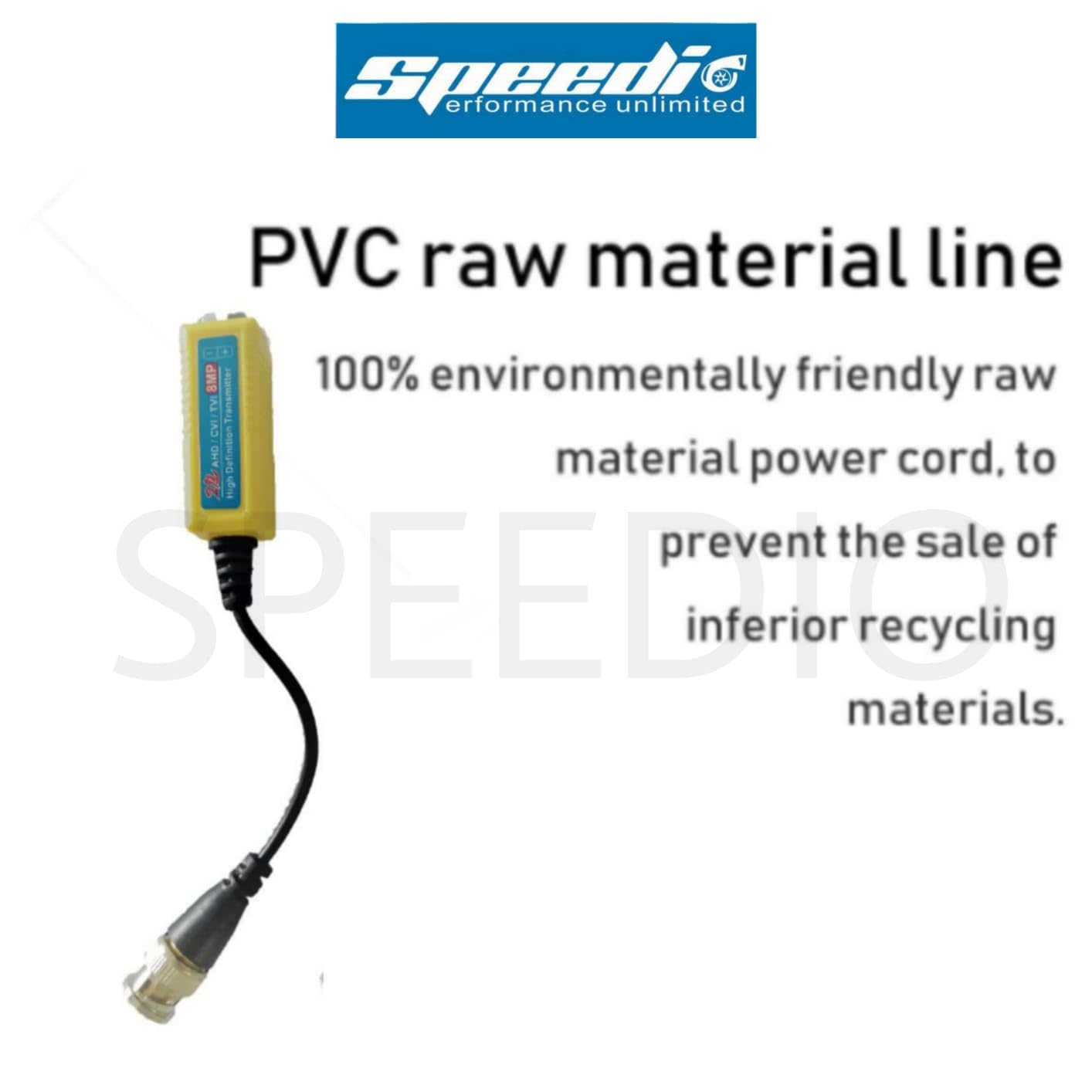 Speedio 8Mp Bnc Connector/Video Balun Connector For CCTV Cameras Compatible in all formats and Cables 298 AHD CVI TVI Coax to UTP Cat6 / Pack of 2 Pair 3