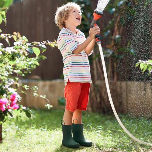 Hisea Rubber Rain Boots For Toddler Girls Boys Waterproof Kids Rain Boots With Handles thumb #8