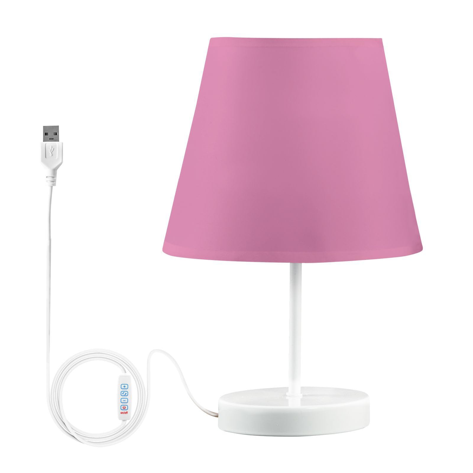 ODAWA Adjustable Desk Lamp Flamingo Bedside Table Lamp with USB Port Table Lamps for Bedroom