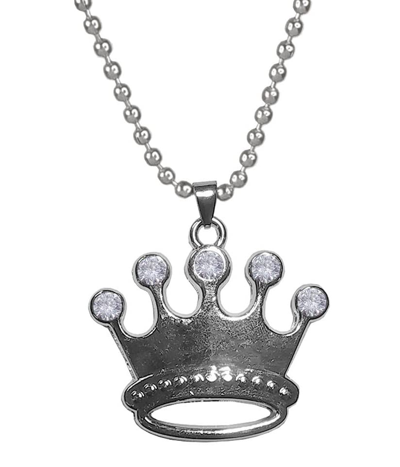 Stylewell Unisex Silver Color Fancy & Stylish Valentines Day Special Stainless Steel Diamond Nug Engraved/Studded King Queen Royal Crown Logo Locket Pendant Necklace With Ball Chain (B0C2VB92GG) Amazon Price History, Amazon Price Tracker