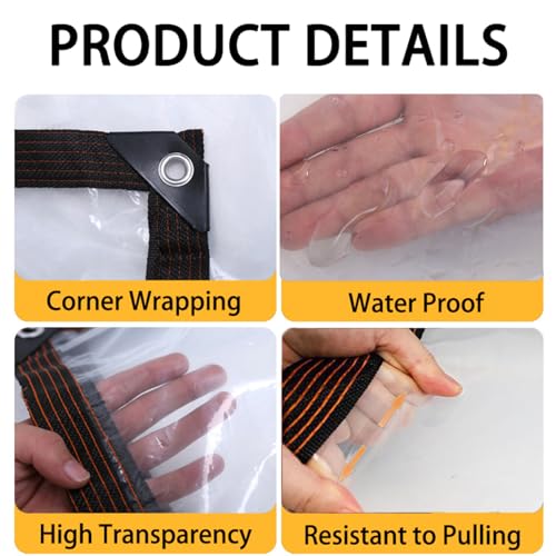 Lona impermeable transparente exterior para toldos y balcones 4
