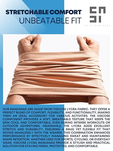 Image of Viscose Lycra Head Bandana for Men & Women | Odour-free & Breathable | Durable & Multipurpose Bandana for men biking