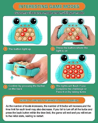 Image of Pop Fidget Toy It Game, Puzzle Game Machine Pop Fidget Light-Up Toys, Popits for Kids, Pattern-Popping Game, 4 Modes, 30 Levels, Anti-Anxiety Autism Squeeze Sensory Toy (Multi Color)