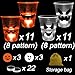 Ahuimeius 22 Pcs Halloween Glow Pumpkin Party Game Set,16 oz Light Up Pong Cups for Halloween Ghost Theme Party with 6 Halloween Theme Balls, Halloween House Parties Holidays Game(Orange&White)