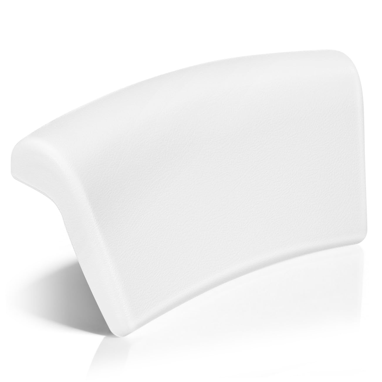 Oreiller de Bain Spa en PU Blanc Ventouses, Appui-tête Antidérapant pour Cou et Dos, Bath Pillow Confortable pour Adulte