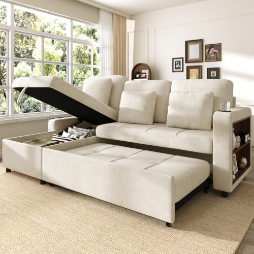 Canapé d'angle convertible velours coffre 3pl Demivor