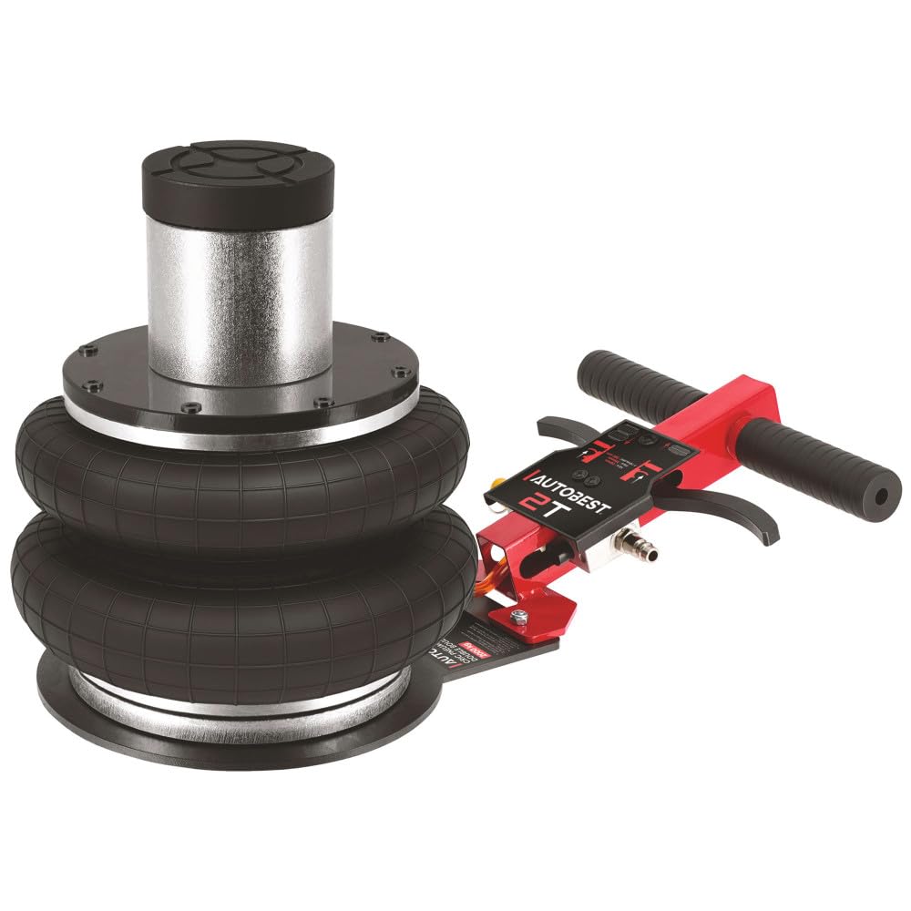 Cric pneumatique 2 tonnes AUTOBEST - Patins antidérapant - Amplitude avec rallonge 200-380 mm